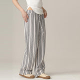 POPPY linen straight long pants [st.black]