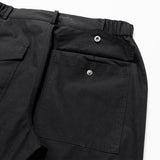 Poly Cotton Cargo Pants - BLACK