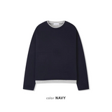 [Unisex] Crop layered round knit(3color)