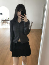 バートンプリーツミニスカート (2 colors)