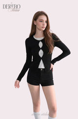 Teddy Center Dot Layered T-Shirt