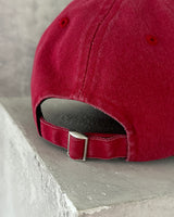 ヴィンテージピグメントレッドボールキャップ