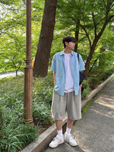 Lur One tuck Bermuda pants