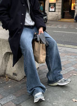 Main Basic Washed BB Straight Fit Denim Pants