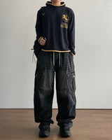 Emblem Crop Hoodie