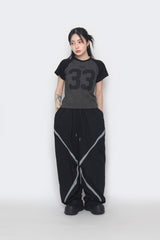 33 Raglan Short-Sleeved Cropped T-Shirt