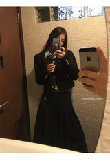 ディテールロングプリーツドレス