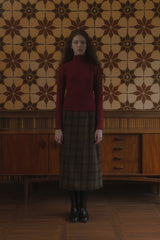 Log turtle neck top_wine