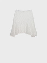 Floral Lace Midi Skirt_White