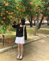 [ORIGINAL] Rainy V-Neck Sheer Long-Sleeve Tee