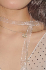 [MADE]DOUBLE FLOWER DROP NECKLACE