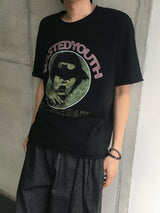 Lumen Cropped Slit Short-Sleeved T-Shirt 4C