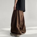 Low Banding Side Tuck Incision Cotton Wide Balloon Pants
