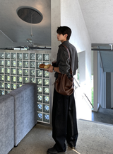 メイアプレミアムアダルトスリーニードルカーブドワイドデニムパンツ