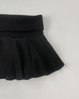 Pinia low-waist flare skirt (black)