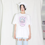 Computer Angel Half T-shirt - WHITE