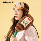 Cute striped double-sided neck pillow