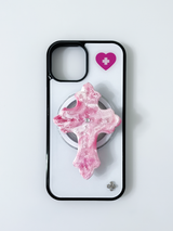 [Glass] Cross Heart Case