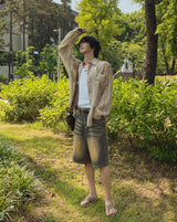 MUSEE サマーリンクルシャツ