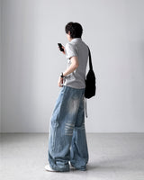 Visor Wrinkle Wide Denim