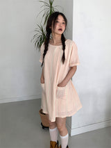 SOFT FLOWER BUTTON DRESS (2C)