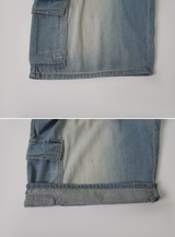 Cargo Bermuda Denim Pants + Strap Set