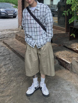 Pintuck Twill Bermuda Pants 3C