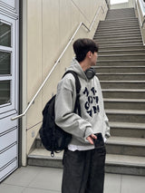 Alphabet embroidered Hooded