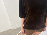 velvet wide neck top