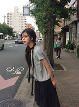 Butin Dot Button Balloon Short Sleeve T-shirt