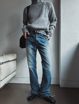 25FW★ [LANARCH] Frayline Bootcut Denim
