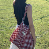 hacey checked ribbon shoulder bag [red]