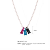 Three Petit Bear Friends Necklace