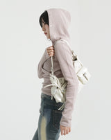 Wrap hooded crop top