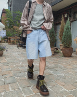 Breeze Cutoff Denim Bermuda Pants