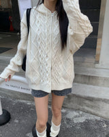 Meld knit hood jumper