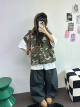 ヒーターパディング❤スナップオーバーロングパンツ 🩶🖤💚3COLOR