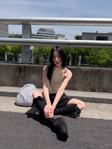  RUFFLE TOP LONG SOCKS