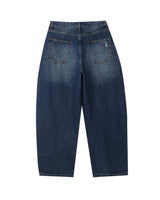 Part Blue Wash Distressed Denim