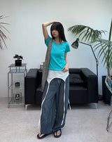 Defen Color Round Short Sleeve Tee