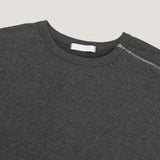 ASCLO ショルダージッパーリブTシャツ (3color)