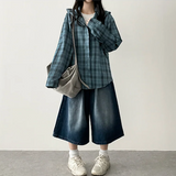 Meli Pintuck Denim Bermuda Shorts [Short & Long Selection*]