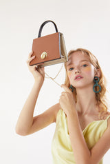 LOMEL MINI マイクロレザーバッグ / Mud Brown