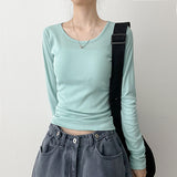 Special planned sale✨ 12 colors * basic long-sleeve T-shirt, round neck long-sleeve T-shirt (12 colors)