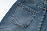 ICE BLUE HOT-FIX RHINESTONE CRINKLE WHISKER BOOTCUT JEANS