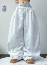 フリース🔥ヘザー🔥バルーンロングワイドパンツ💚💙💛🩶 7カラー