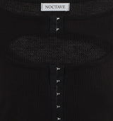 Waffle Hook Top Black
