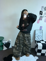 TRACK THREE LINE ダウンスナップバルーンロングパンツ 🖤🩶💚🧸2COLOR