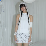 Angel Tiered Dress - WHITE STAR