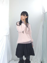 アンゴラタッチブイネックニットウェア